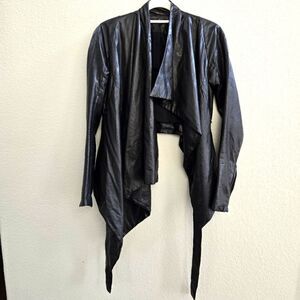 Gareth Pugh assymetric leather jeacket size 4 US